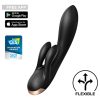 Satisfyer Double Flex - App-vezérelt csiklókaros vibrátor (fekete)