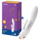 Satisfyer Double Flex - App-vezérelt csiklókaros vibrátor (fehér)