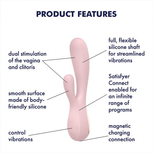 Satisfyer Mono Flex - okos vízálló vibrátor (pink)