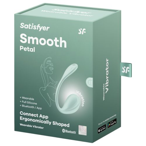 Satisfyer Smooth Petal - hordható app-vezérelt vibrotojás (zöld)