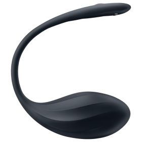   Satisfyer Ribbed Petal - hordható rádiós vibrotojás (fekete)