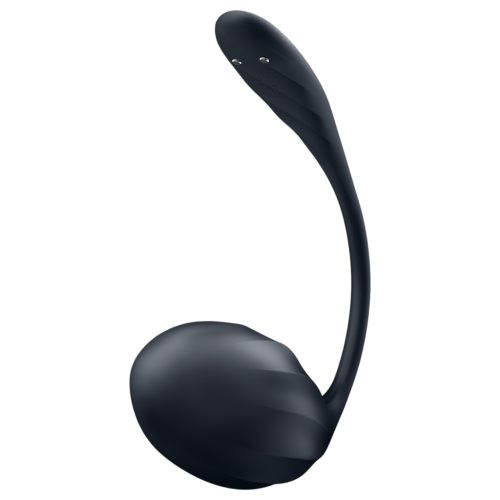 Satisfyer Ribbed Petal - hordható rádiós vibrotojás (fekete)