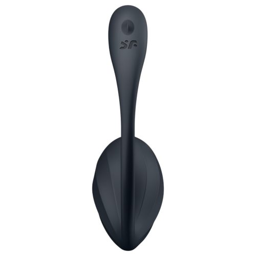Satisfyer Ribbed Petal - hordható rádiós vibrotojás (fekete)