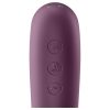 Satisfyer Dual Kiss - 2in1, hüvelyi és csikló vibrátor, csiklóizgató (lila)