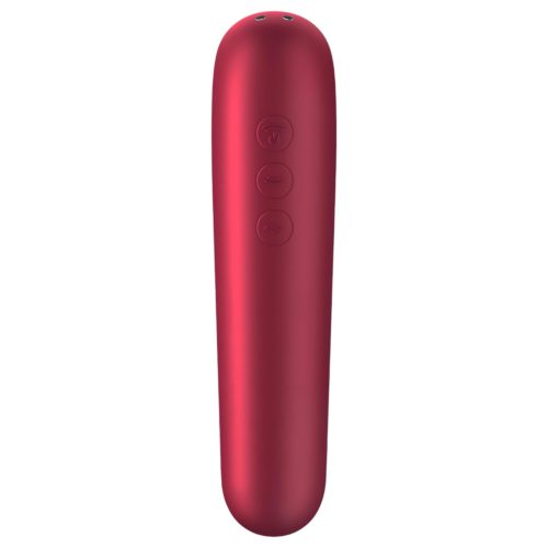 Satisfyer Dual Love - app-vezérelt csiklóvibrátor, csiklóizgató (piros)