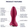 Satisfyer Rotator Plug 2 - akkus, gyöngyös anál vibrátor (piros)