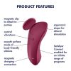 Satisfyer Sexy Secret - hordható App-vezérelt bugyi vibrátor (piros)