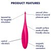 Satisfyer Twirling Fun - akkus, vízálló csikló vibrátor (pink)