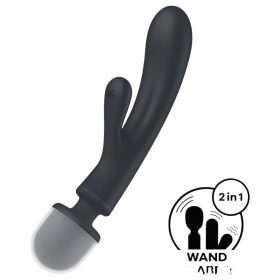   Satisfyer Triple Lover - G-pont és masszírozó vibrátor (ezüst)