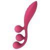 Satisfyer Tri Ball 1 - akkus, multifunkciós vibrátor (piros)