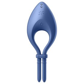   Satisfyer Bullseye - App-vezérelt vibrációs péniszgyűrű (kék)