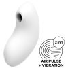 Satisfyer Vulva Lover 2 - léghullámos csikló vibrátor (fehér)