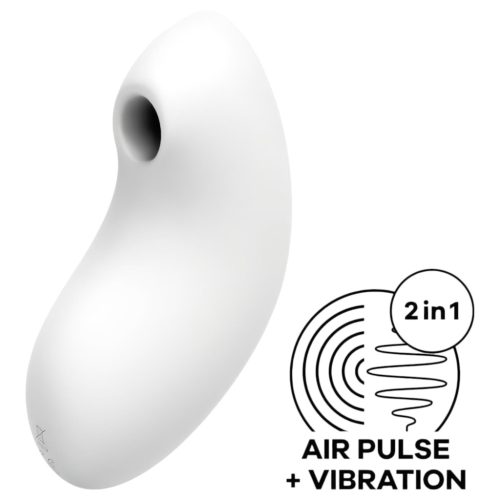 Satisfyer Vulva Lover 2 - léghullámos csikló vibrátor (fehér)