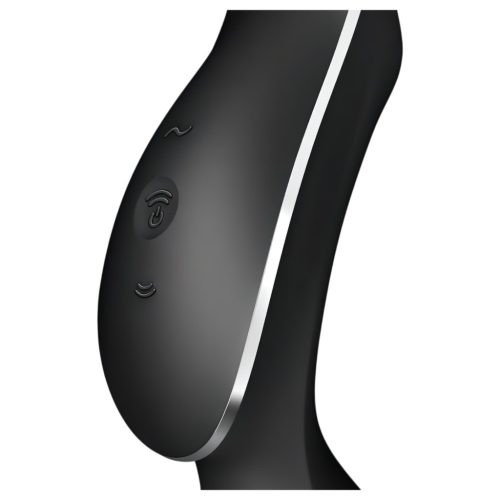 Satisfyer Curvy Trinity 2 - léghullámos 2in1 vibrátor (fekete)