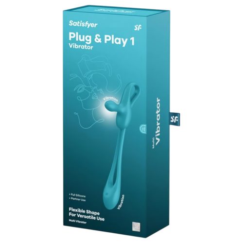 Satisfyer Plug & Play - akkus anál vibrátor és péniszgyűrű (kék)