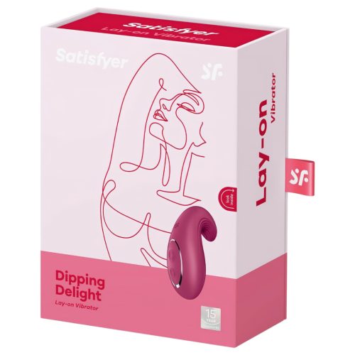 Satisfyer Dipping Delight - akkus csikló vibrátor, csiklóizgató (piros)