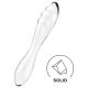Satisfyer Dazzling Crystal 1 - kétvégű üveg dildó (átlátszó)