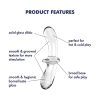 Satisfyer Double Crystal - kétvégű üveg dildó (átlátszó)