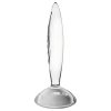 Satisfyer Sparkling Crystal - bordázott üveg dildó (átlátszó)