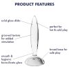 Satisfyer Sparkling Crystal - bordázott üveg dildó (átlátszó)