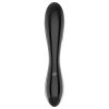 Satisfyer Dazzling Crystal 1 - dupla végű üveg dildó (fekete)