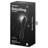 Satisfyer Dazzling Crystal 1 - kétvégű üveg dildó (fekete)