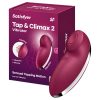 Satisfyer Tap & Climax 2 - 2in1 csiklóizgató és vibrátor (piros)