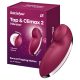 Satisfyer Tap & Climax 2 - 2in1 csiklóizgató és vibrátor (piros)