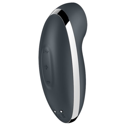 Satisfyer Tap & Climax 2 - 2in1 csikló vibrátor, csiklóizgató (szürke)