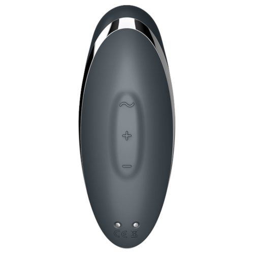 Satisfyer Tap & Climax 2 - 2in1 csikló vibrátor, csiklóizgató (szürke)