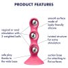 Satisfyer Triple Ball-R - gyöngyös anál dildó (piros)