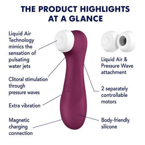 Satisfyer Pro 2 Gen3 - App-vezérelt léghullámos csiklóizgató (piros)