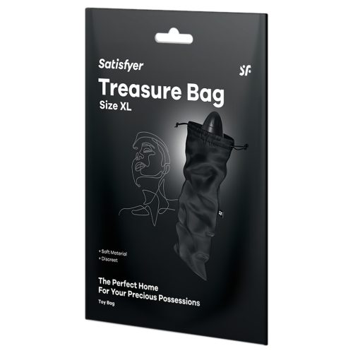 Satisfyer Treasure Bag XL - diszkrét szexjáték tároló táska - nagy (fekete)