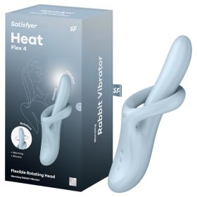   Satisfyer Heat Flex 4 - melegítő csiklókaros vibrátor (kék)