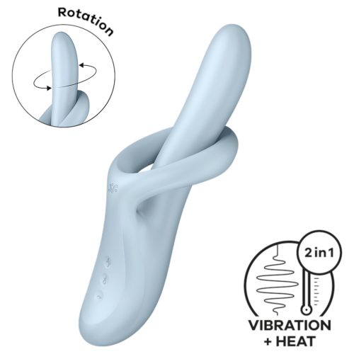 Satisfyer Heat Flex 4 - melegítő csiklókaros vibrátor (kék)