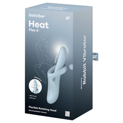 Satisfyer Heat Flex 4 - melegítő csiklókaros vibrátor (kék)