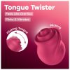 Satisfyer Tongue Twister - forgó nyelves csiklóizgató vibrátor (piros)
