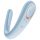 Satisfyer Double Classic - akkus párvibrátor (kék)