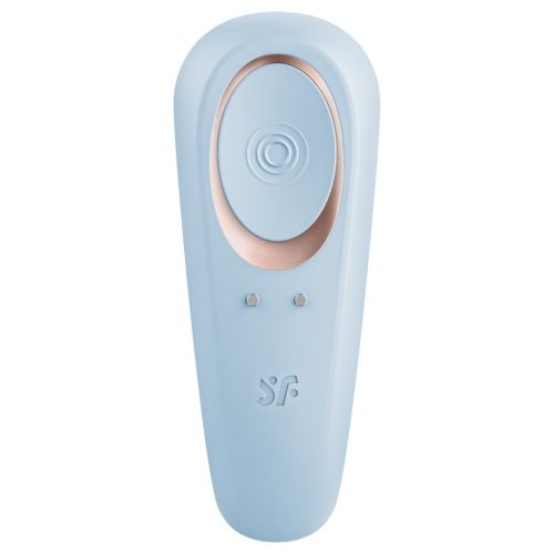 Satisfyer Double Classic - akkus párvibrátor (kék)