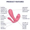 Satisfyer Top Secret+ - viselhető G-pont- és anál vibrátor (rózsaszín)