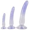 Crystal Clear - anál tréner dildó készlet - 3 db (átlátszó-kék)
