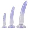 Crystal Clear - anál tréner dildó készlet - 3 db (átlátszó-kék)
