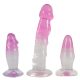 Crystal Clear - anál tréner készlet - 3 db (átlátszó-pink)