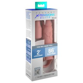   Pipedream - X-TENSION Elite 2 - heregyűrűs péniszköpeny (natúr)