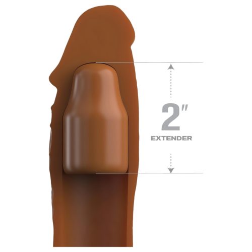 Pipedream - X-TENSION Elite 2 - méretre vágható péniszköpeny (barna)