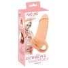 Nature Skin - péniszköpeny és műpunci - 18 cm (natúr)