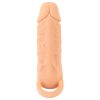 Nature Skin - péniszköpeny és műpunci - 18 cm (natúr)