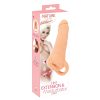 Nature Skin - 2in1 műpunci és péniszköpeny - 23 cm (natúr)
