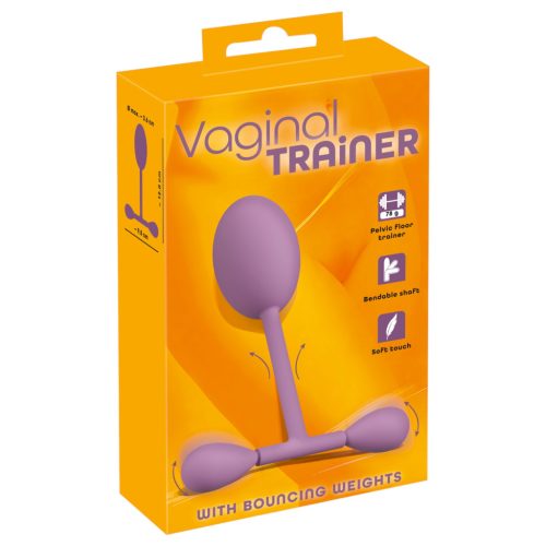 You2Toys - szilikon intim tréner mozgó súlyokkal - 78 g (lila)