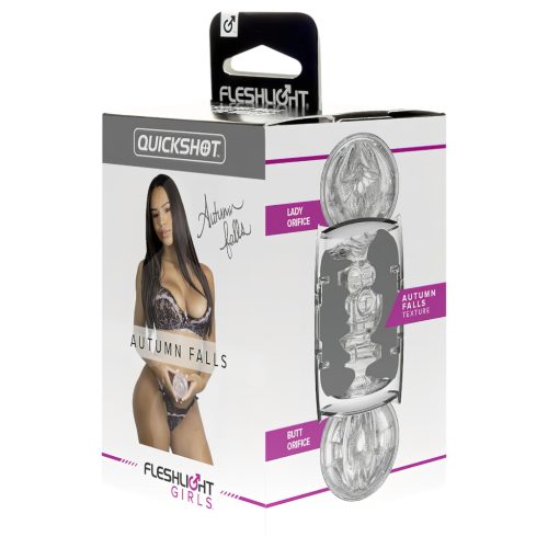 Fleshlight Quickshot Autumn Falls - kétvégű utazó maszturbátor (átlátszó)